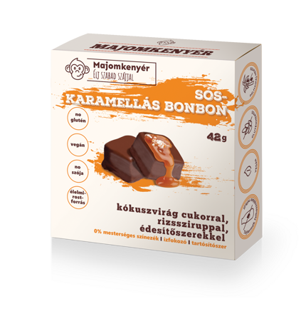 Majomkenyér Bezlepková Bonboniéra slaný karamel (42g)